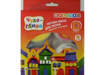 Набор массы для лепки Цветик Чудо-глина 4цв х 28г